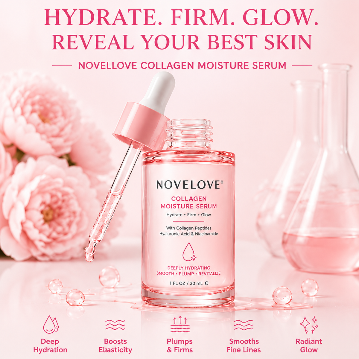 NOVELOVE® Sérum hydratant au collagène