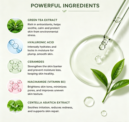 NOVELOVE® Sérum de nuit hydratant au thé vert