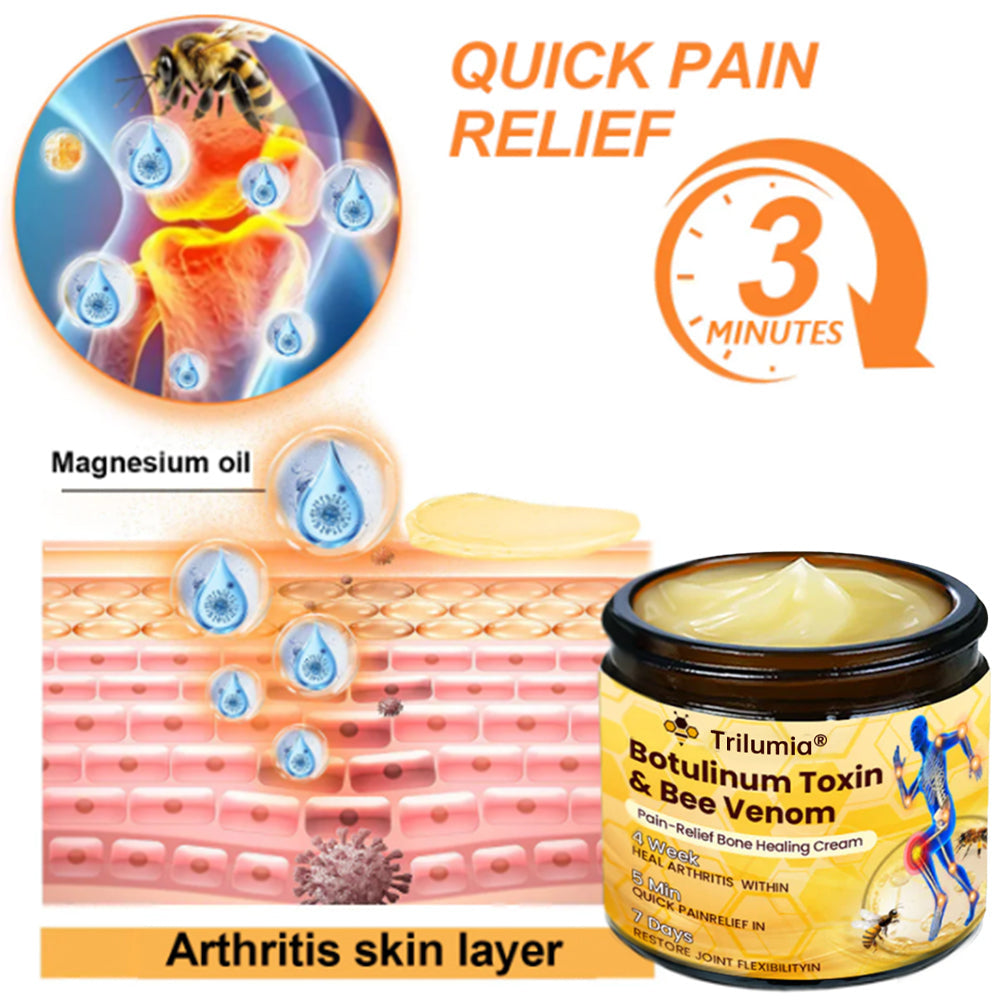 Trilumia® Botulinum Toxin & Bee Venom Pain-Relief Bone Healing Cream🌟⏰50% Off for a Limited Time – Sponsored by Boots