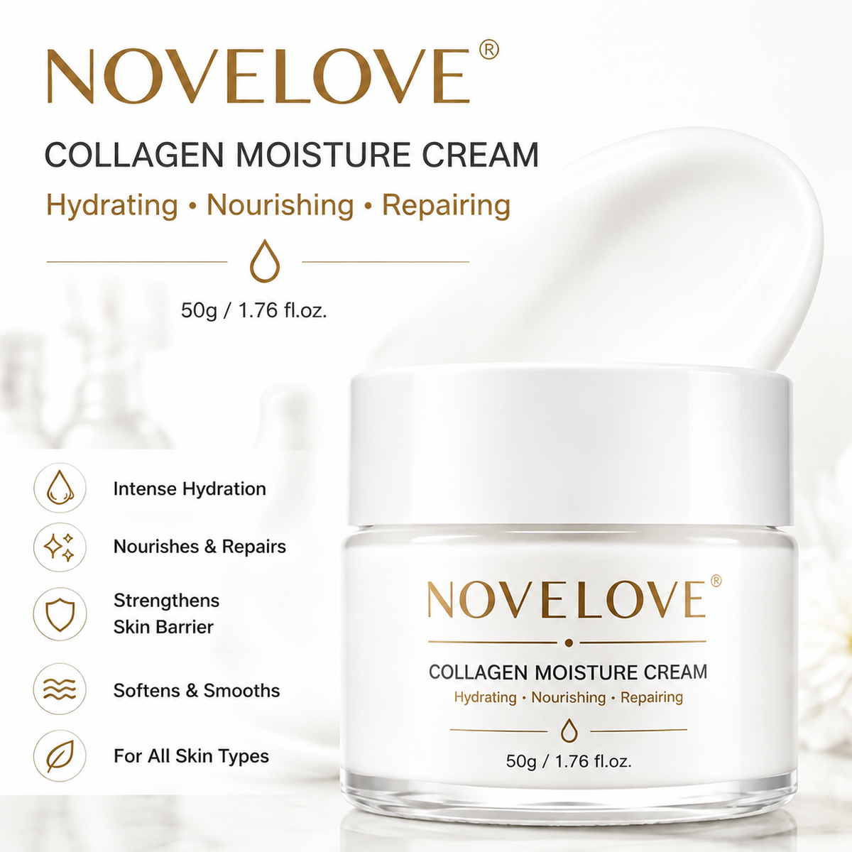 NOVELOVE® Crème régénérante au collagène