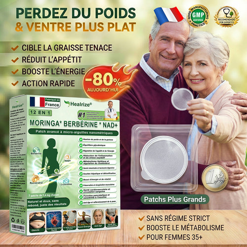 Magasin Officiel👩‍⚕️|H𝐞a𝐥r𝐢z𝐞® Moringa · BERBÉRINEX NAD+12-EN-1 Patch avancé à micro-aiguilles nano ✅(Une application quotidienne, résultats visibles en 7 jours)  Obésité, Diabète, Apnée du sommeil, Problèmes articulaires🍬🍔