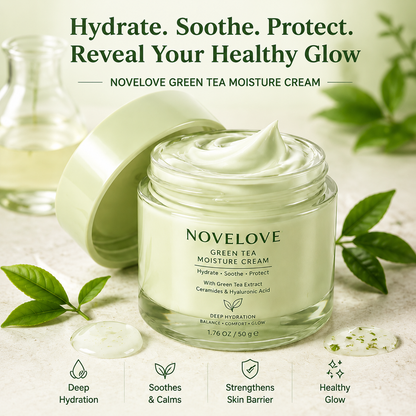 NOVELOVE® Crème de nuit hydratante au thé vert