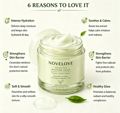 NOVELOVE® Crème de nuit hydratante au thé vert