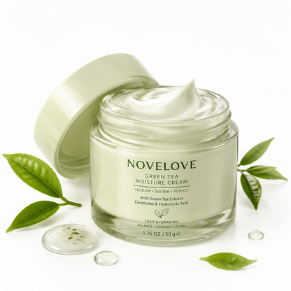 NOVELOVE® Crème de nuit hydratante au thé vert
